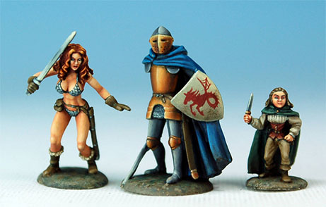 15mm Scale Miniatures Wizards x 6 Red Plastic 